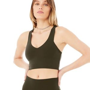 New ALO real bra tank olive green size S